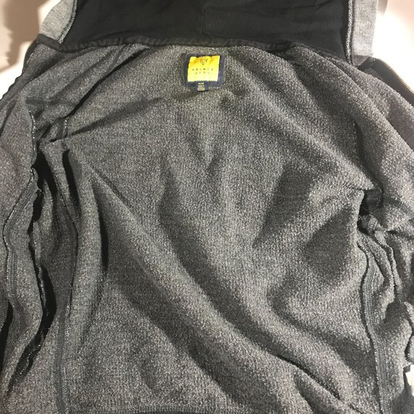 Prince & Fox Women's Medium Grey Black Zip Up Sweatshirt Hoodie - Picture 12 of 16